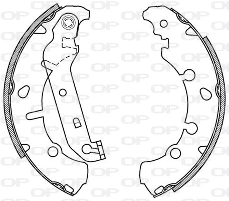 Jeu de mâchoires de frein OPEN PARTS BSA2066.00