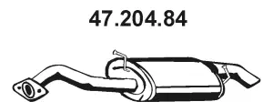 Silencieux arrière EBERSPÄCHER 47.204.84