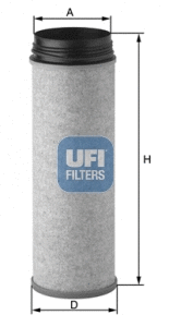 Filtre à air secondaire UFI 27.576.00