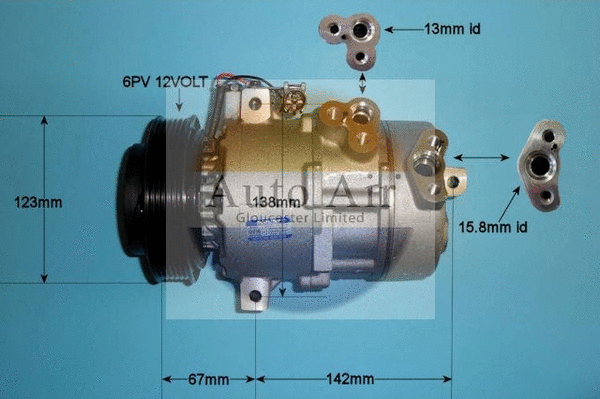 Compresseur, climatisation AUTO AIR GLOUCESTER 14-2061