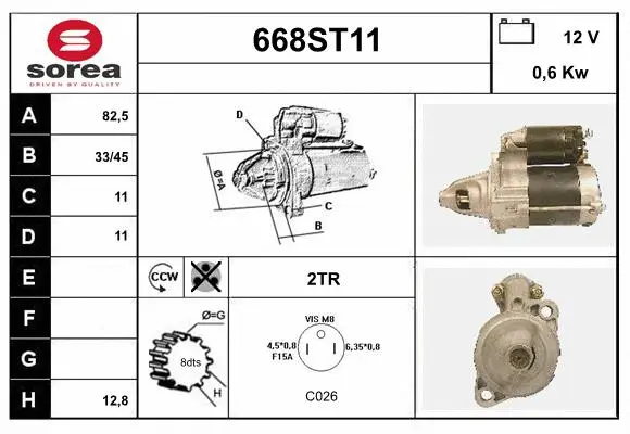 Démarreur STARTCAR 668ST11