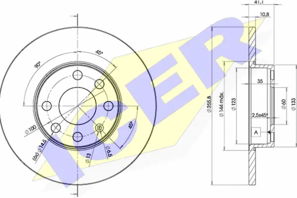 Disque de frein ICER 78BD9058-2