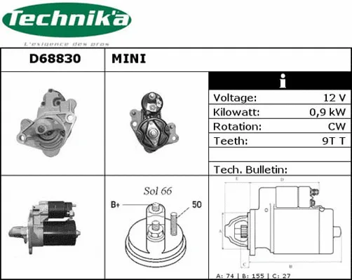Démarreur Technika D68830