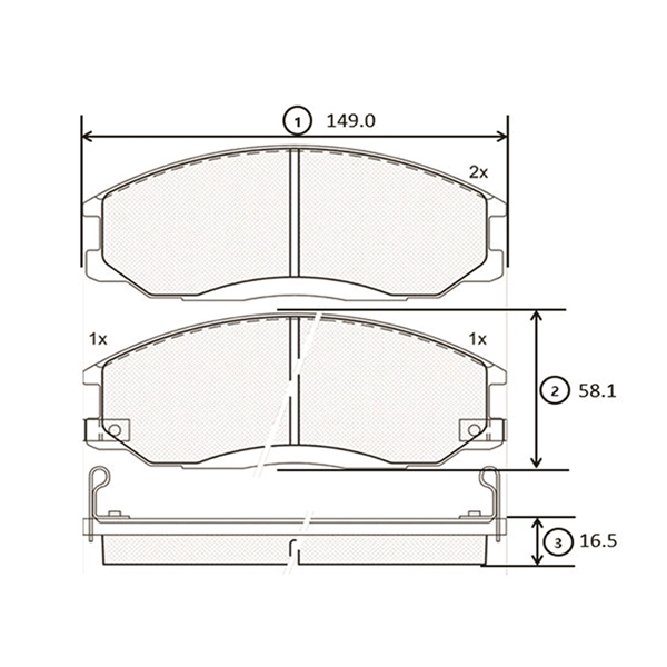 Kit de plaquettes de frein, frein à disque CTR GK0478