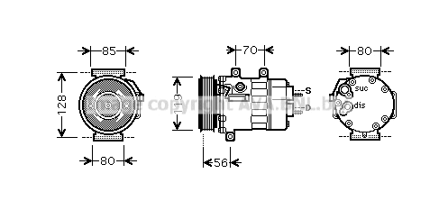 Compresseur, climatisation PRASCO CNK253
