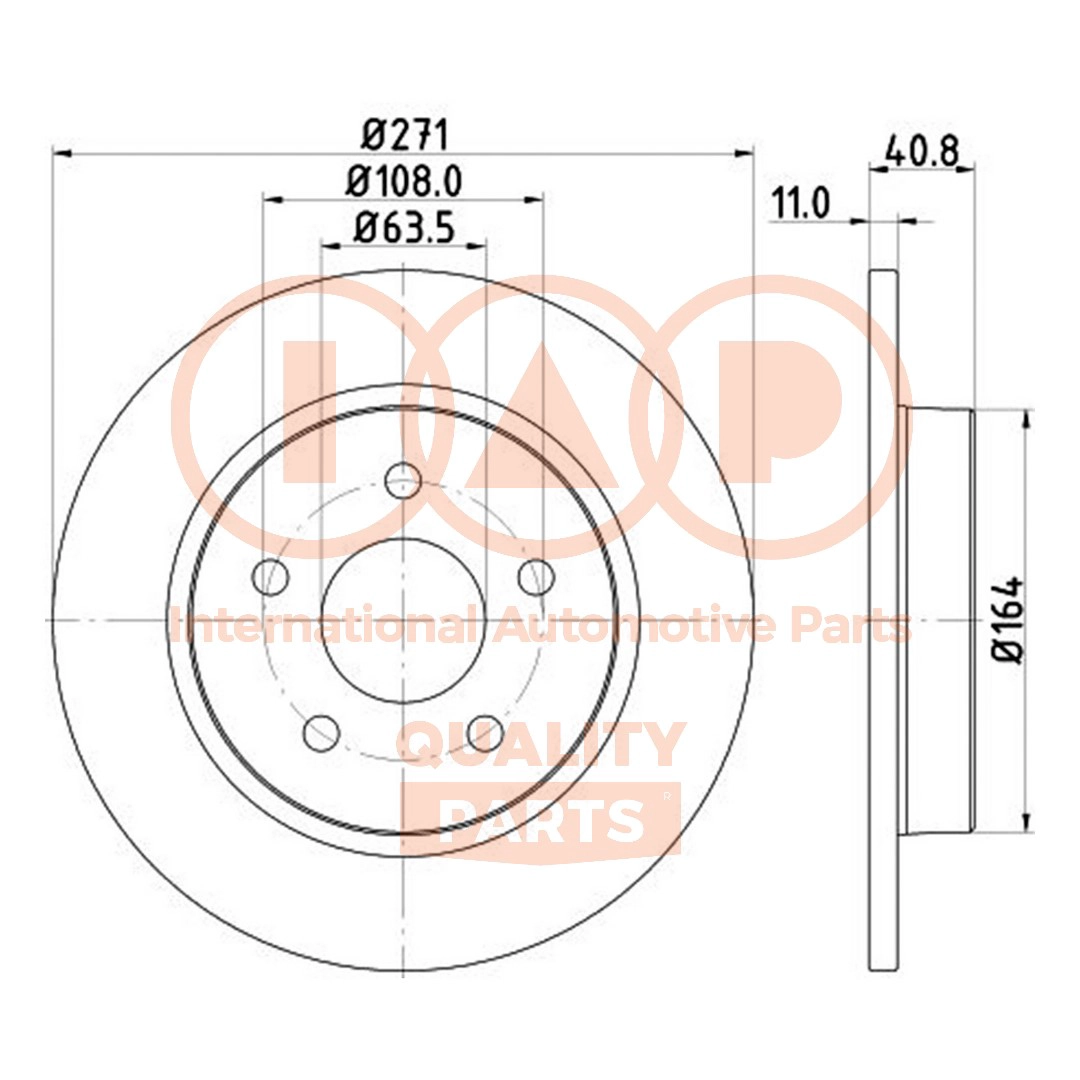 Disque de frein IAP QUALITY PARTS 709-04061