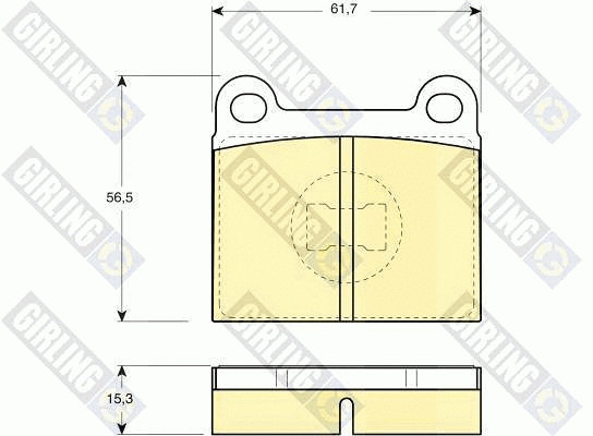 Kit de plaquettes de frein, frein à disque GIRLING 6106482