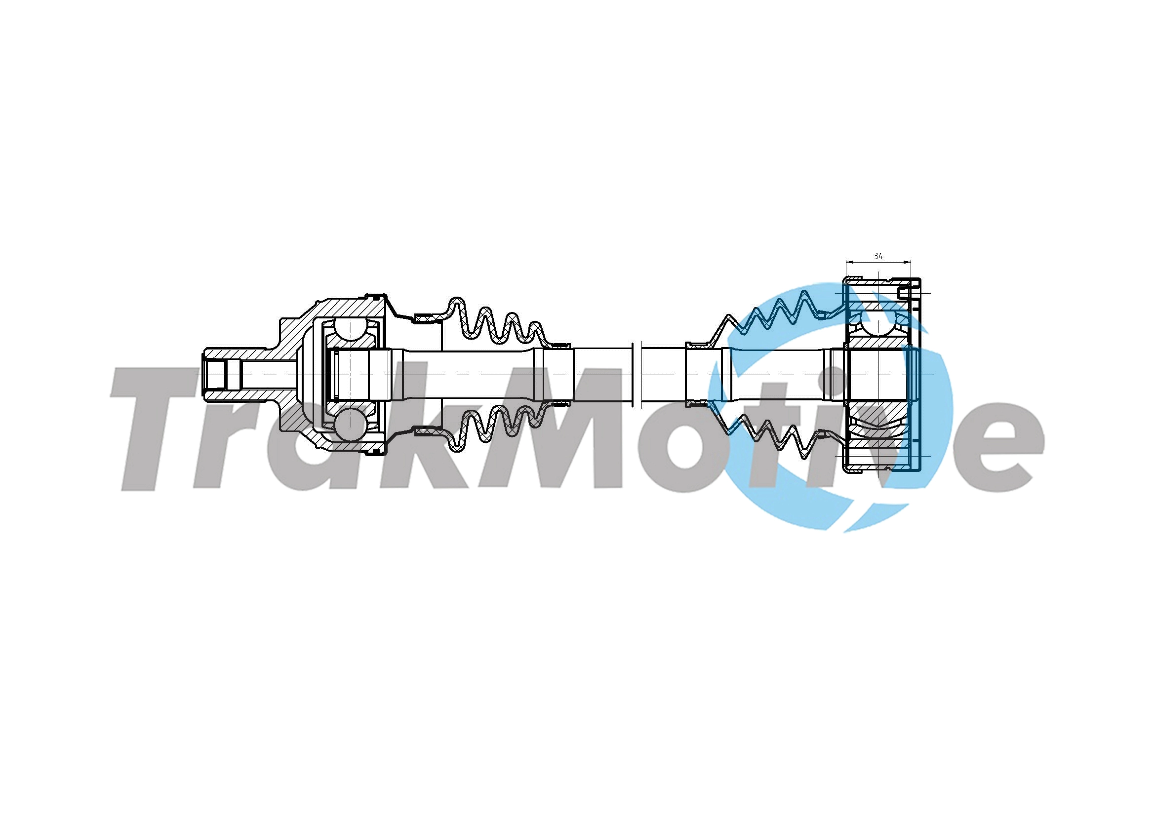 Arbre de transmission TrakMotive 30-1927