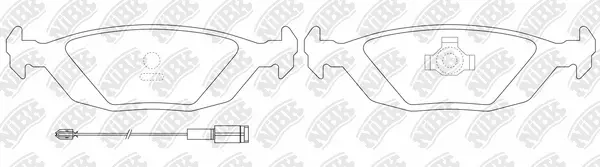 Kit de plaquettes de frein, frein à disque NiBK PN0013W
