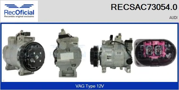 Compresseur, climatisation RECOFICIAL RECSAC73054.0