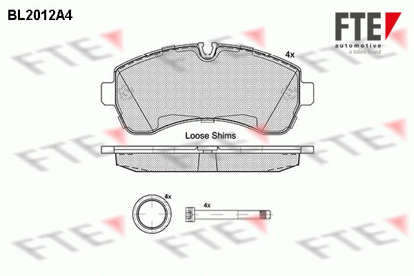Kit de plaquettes de frein, frein à disque FTE 9010599