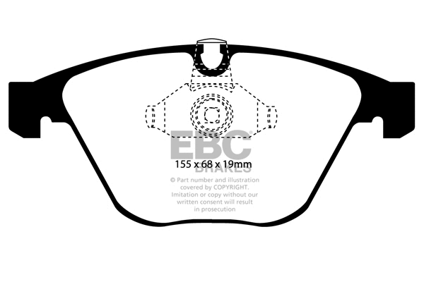 Kit de plaquettes de frein, frein à disque EBC Brakes DP21449