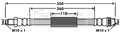 Flexible de frein BORG & BECK BBH7512