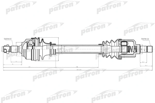 Arbre de transmission PATRON PDS0282