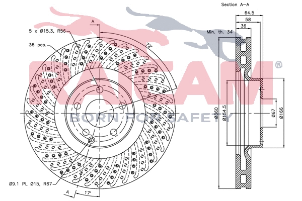 Disque de frein RAICAM RD00479