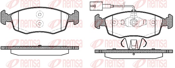 Kit de plaquettes de frein, frein à disque REMSA 0172.52
