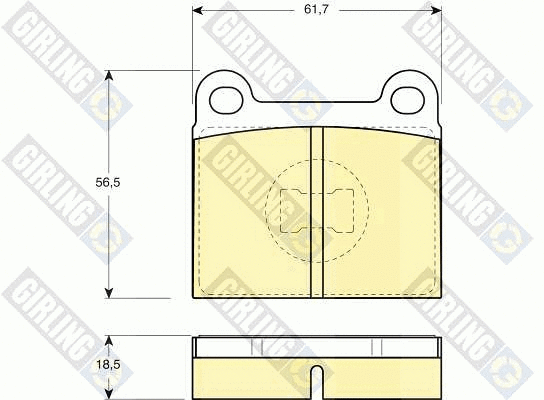 Kit de plaquettes de frein, frein à disque GIRLING 6106632