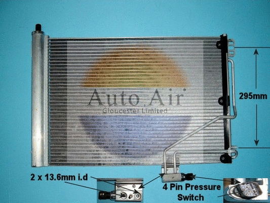 Condenseur, climatisation AUTO AIR GLOUCESTER 16-1211A