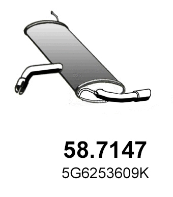 Silencieux arrière ASSO 58.7147