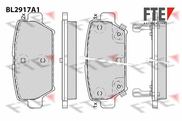 Kit de plaquettes de frein, frein à disque FTE 9011160