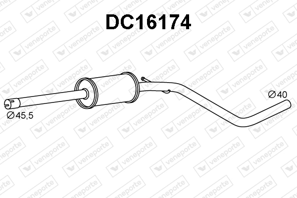 Silencieux avant VENEPORTE DC16174