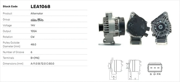Alternateur LUSA LEA1068