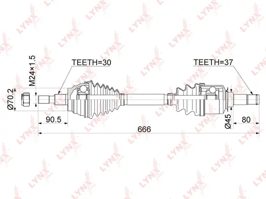 Arbre de transmission LYNXAUTO CD-1080