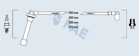 Kit de câbles d'allumage FAE 85821