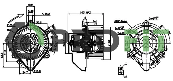 Pulseur d'air habitacle PROFIT 1860-0013