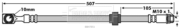 Flexible de frein BORG & BECK BBH7851