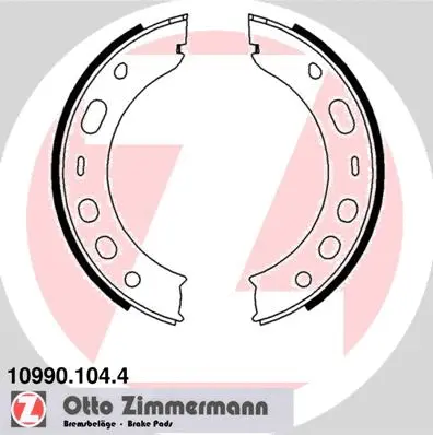 Jeu de mâchoires de frein, frein de stationnement ZIMMERMANN 10990.104.4
