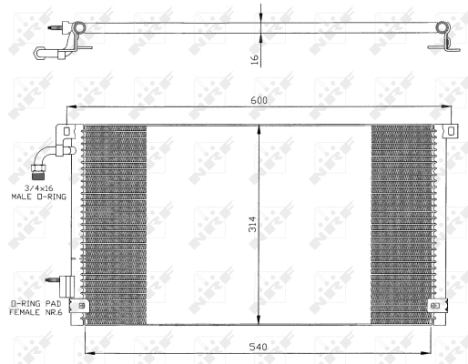 Condenseur, climatisation NRF 35328