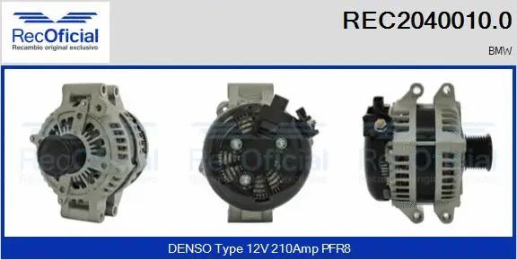 Alternateur RECOFICIAL REC2040010.0