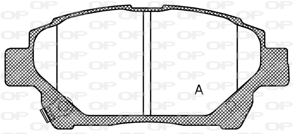 Kit de plaquettes de frein, frein à disque OPEN PARTS BPA0971.12