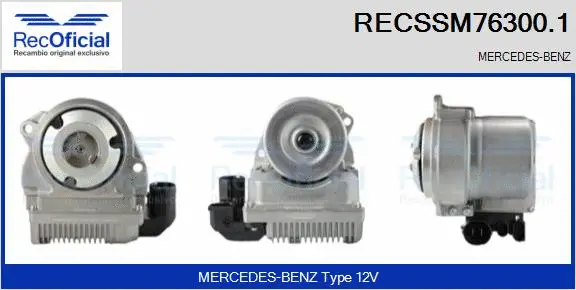 Moteur électrique, transmission de direction RECOFICIAL RECSSM76300.1