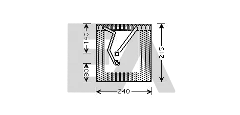 Évaporateur climatisation EACLIMA 43B77004