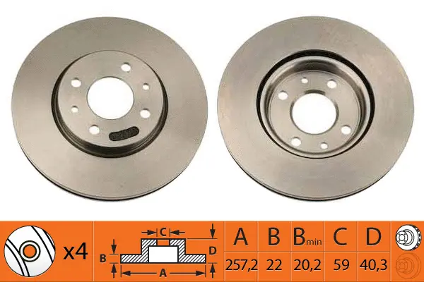 Disque de frein SB BR41105T