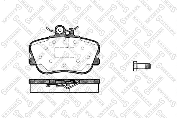 Kit de plaquettes de frein, frein à disque STELLOX 456 000B-SX