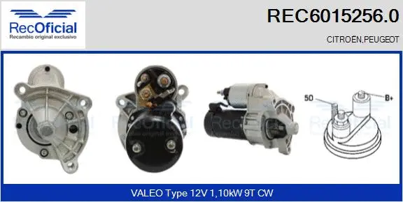 Démarreur RECOFICIAL REC6015256.0