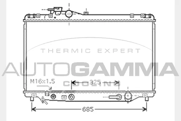 Radiateur, refroidissement du moteur AUTOGAMMA 104383