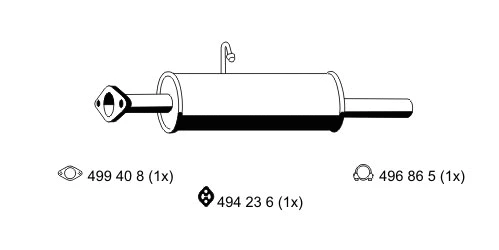 Silencieux central ERNST 330114