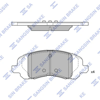 Kit de plaquettes de frein, frein à disque Hi-Q SP4276