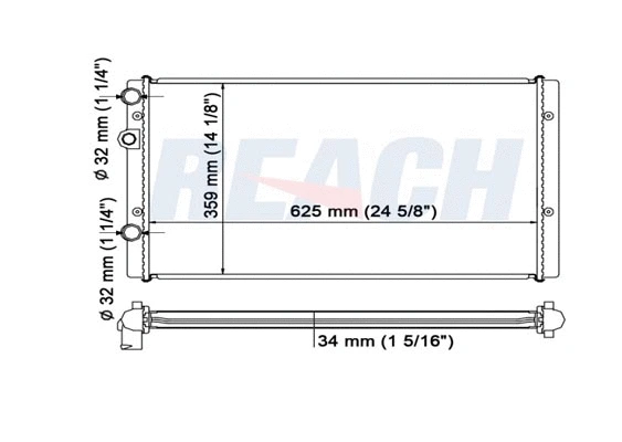 Radiateur, refroidissement du moteur REACH 1.40.15149.534