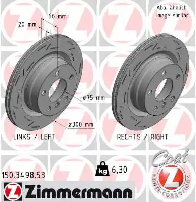 Disque de frein ZIMMERMANN 150.3498.53