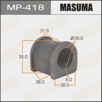 Coussinet de palier, stabilisateur MASUMA MP-418