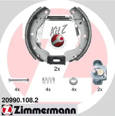 Jeu de mâchoires de frein ZIMMERMANN 20990.108.2