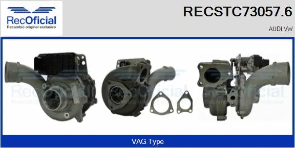 Turbocompresseur, suralimentation RECOFICIAL RECSTC73057.6