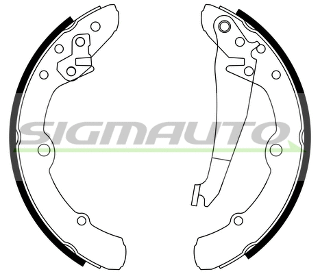 Jeu de mâchoires de frein SIGMAUTO SFA019
