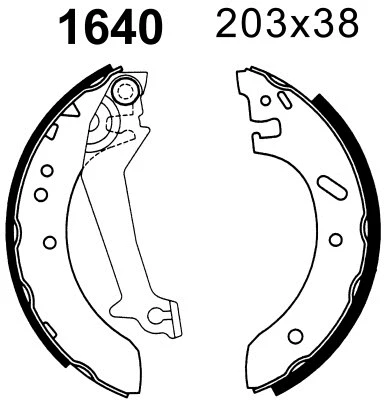 Jeu de mâchoires de frein BSF 01640