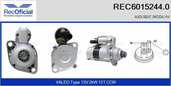 Démarreur RECOFICIAL REC6015244.0